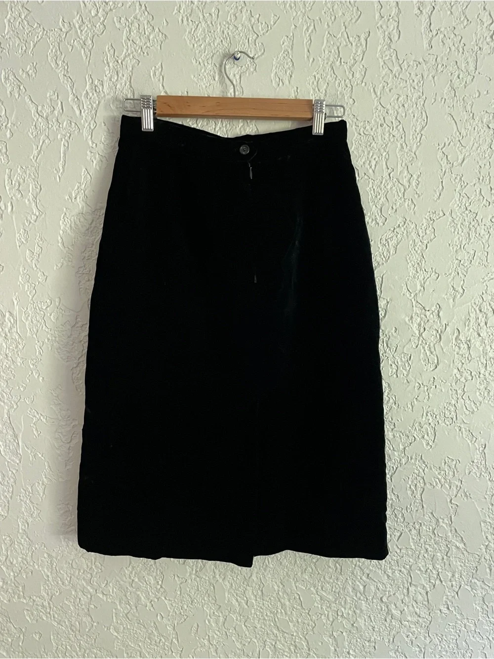 Ralph Lauren RARE Vintage 80s Black Velvet Skirt - 10 - Picture 5 of 6